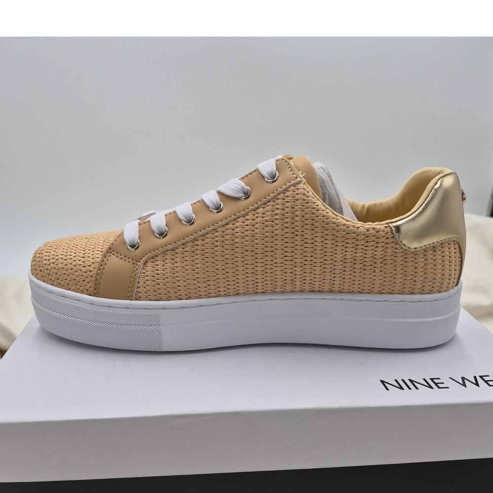 NEW Nine West Gatspy woven chunky platform sneakers women's size 10 - Picture 3 of 9